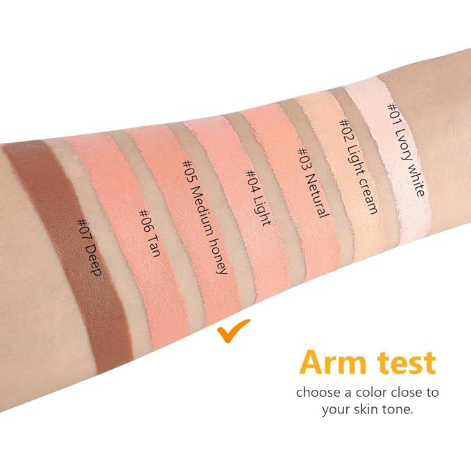 Pot Concealer with Makeup Brush Set,Tattoo Color Correcting Concealer,Full Face Color Correcting Conceal Foundation,Under Eye Concealer Brightener Dark Eye Ring corrector de ojeras (05-MEDIUM HONEY)-VivaGrace Women