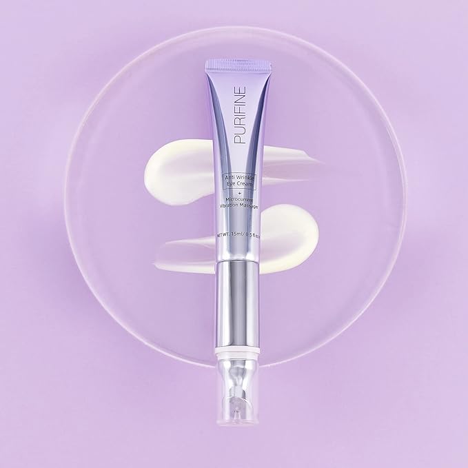 Eye Cream for Wrinkles and Fine Lines Microcurrent Massage Anti-wrinkle Eye Cream Anti Aging 0.5 fl oz-VivaGrace Women