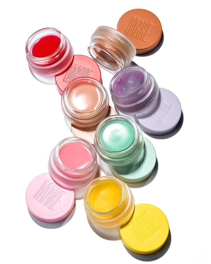 MAKE Beauty Lip Reset Overnight Lip Mask. Nourishing, Hydrating Lip Treatment for Dry, Flaky Lips. Plumps, Softens, and Smooths. Vanilla Veil Flavor
