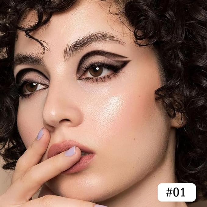 evpct Natural Black Gel Eyeliner Pencil for Women Waterline Waterproof Smudge Proof Eye Makeup Liners, Black Mascara Eye Liner Gel Liner Eyeliner with Sharpener delineador de ojos contra el agua 01