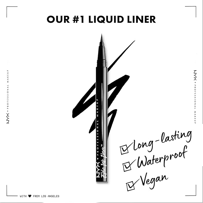 NYX PROFESSIONAL MAKEUP Ultimate Shadow & Liner Primer, Medium + Epic Ink Liner, Black (2-Pack Bundle)