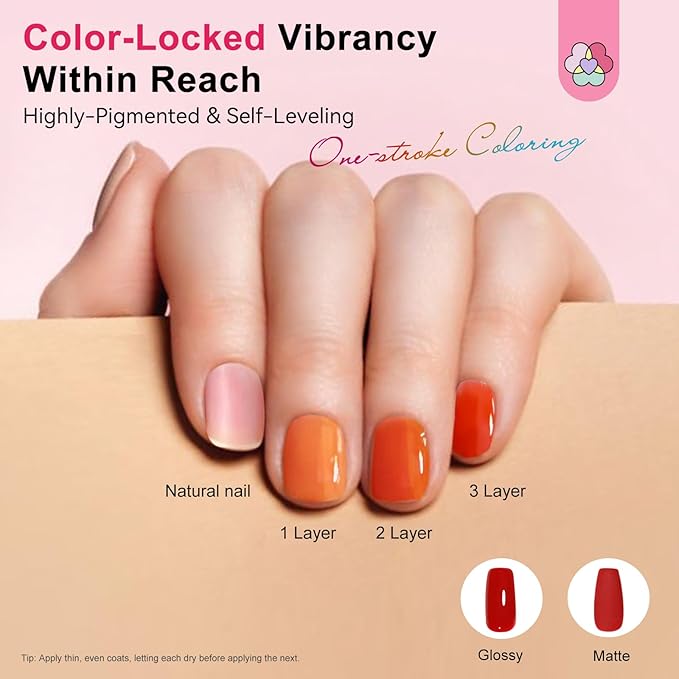 SAVILAND Color Artistry Nail Polish Set: Quick Dry 24 Colors Regular Nail Polish Kit Glitter Pink Red Brown Finger Bulk Fingernail Polish Set Non Gel Castor Oil Vitamin E Nail Lacquer Set Women Home