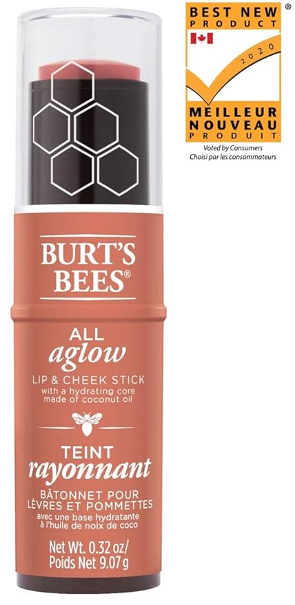 BURTS BEES Peach Pond All Aglow Lip & Cheek Stick, 0.32 OZ-VivaGrace Women