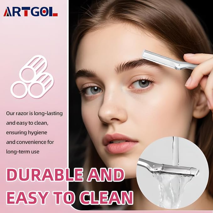 40 Count Facial Razor Replacement Blades Be suitable for Twee zerman Stainless steel blade-VivaGrace Women