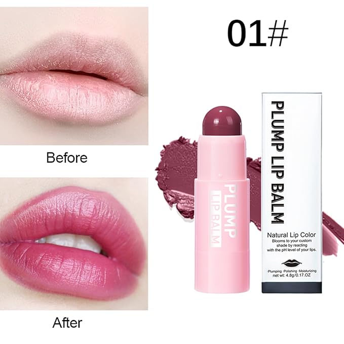 Color Lip Balm Hydrating, Tinted Lip Balm for Women, Lip Lightening Balm for Dark Lips, Lip Balm For Dry Cracked Lips, Moisturizing Plumping Lip Balm, Lip Treatment for Very Dry Lips, 4.8G-VivaGrace Women