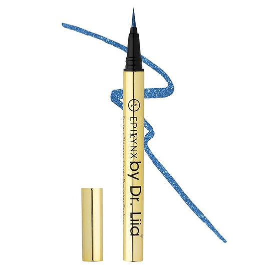 Waterproof Eyeliner - Smudge-Proof Liquid Eyeliner Pen with Precision Tip for Smooth, Long-Lasting Application - Vegan, Hypoallergenic & Gluten-Free Eye Liner - 2mL Shimmer Royal Blue-VivaGrace Women