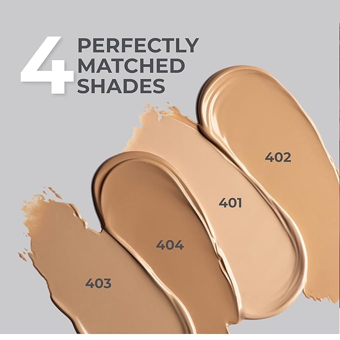 LAMEL Smartskin Serum Tinted Foundation - Hydrating & Nourishing - Hypoallergenic & Skin-Caring - Color Correcting - Anti-Aging Formula with Hyaluronic Acid - 402, 1,18 fl.oz-VivaGrace Women