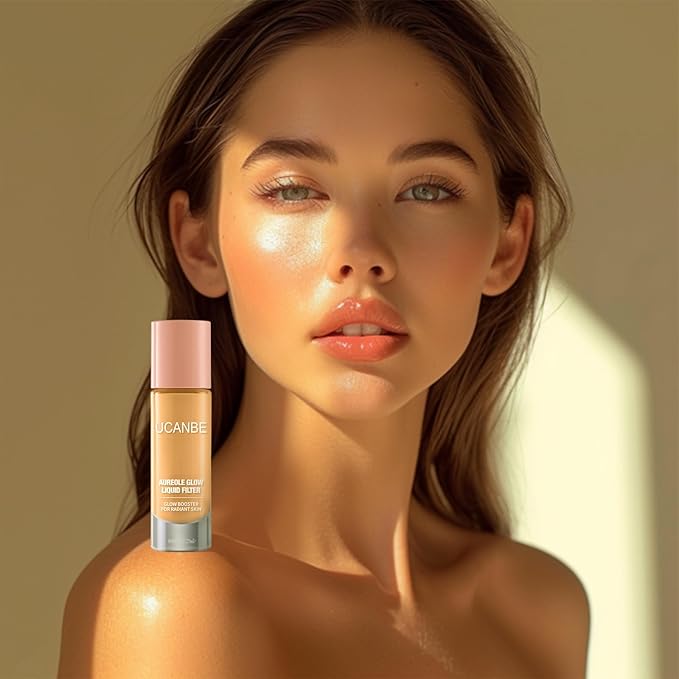 UCANBE 2PCS Halo Glow Liquid Filter, Rose Glow 0.91OZ + Fair Glow 0.91OZ, Face Complexion Booster For Radiant Skin All Day Longwear, Soft-Focus Look Sodium Hyaluronate Vegan & Cruelty-Free-VivaGrace Women