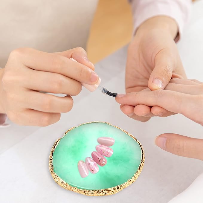 Nail Art Mixing Palette Resin Plate Tray for Mixed Paint Drawing Color Display(Green)-VivaGrace Women
