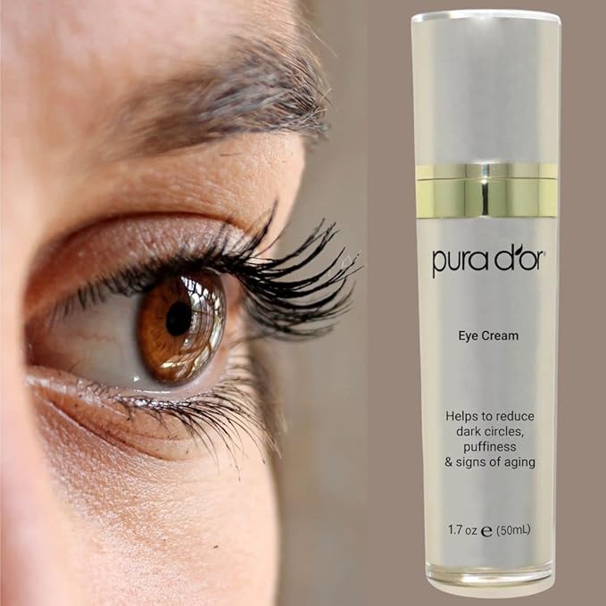 PURA D'OR Sharp Look Eye Cream (1.7oz) Youth-Enhancing Eye Cream For Firm Lift and Reduced Appearance of Wrinkles and Fine Lines, Puffiness and Under Eye Bags With 24K Gold-VivaGrace Women