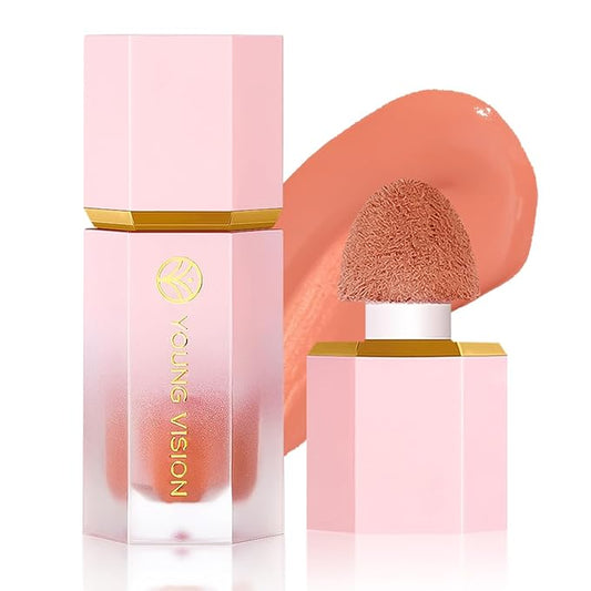YOUNG VISION Liquid Cheek Blush -Soft Cream Rouge/Blusher Makeup, Buildable Gel-Cream Formula, Long-Wearing, Dewy Finish-VivaGrace Women