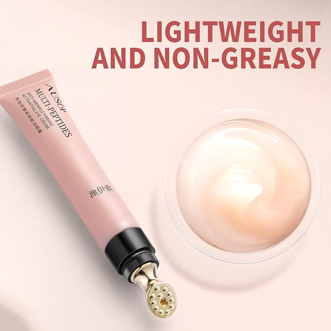 Anti-Aging Caffeine Eye Cream with Metallic Applicator, Eyebag Remover, Under Eye Cream Skin Care Anti-Wrinkles, Fine Lines, Dark Circles, 0.6 OZ-VivaGrace Women