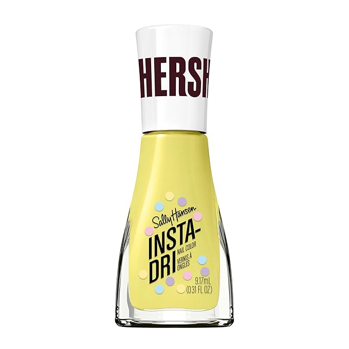 Sally Hansen Insta-Dri X Hershey's Cookies 'n' Creme Eggs, Tulip Temptation, Quick Dry, Long Lasting, Streak-Free Shine, Yellow Nail Polish, 0.31 fl oz.