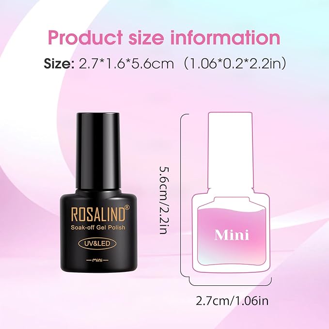ROSALIND 30PCS Gel Nail Polish Set, 26 Classic Colors Gel Polish kit with Base Coat Glossy Matte and Glitter Top Coat Gel Nails Set All Seasons Collection Gift for Women