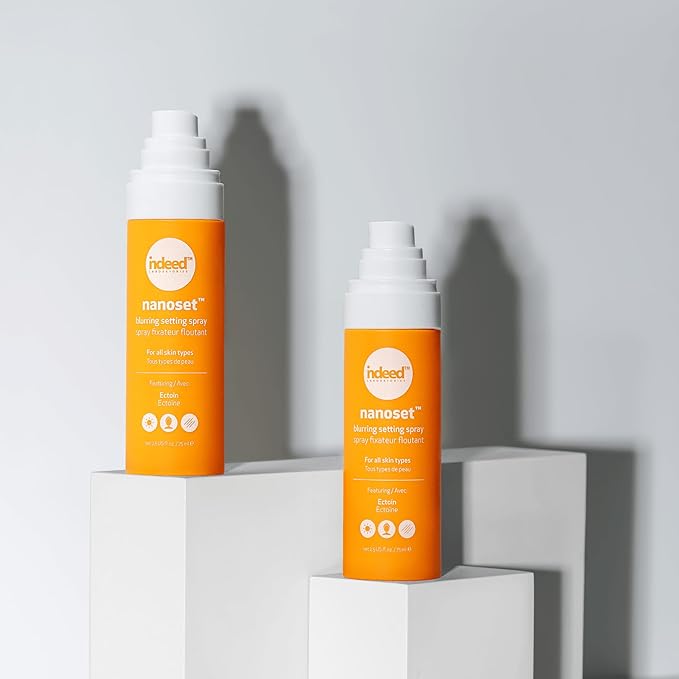 Indeed Labs Nanoset Blurring Setting Spray - Made With Ectoin - Lightweight, Long Lasting, Mattifying, Revitalizes, Controls Shine, Refreshes, Hydrates, All-Day Wear (Setting Spray)-VivaGrace Women