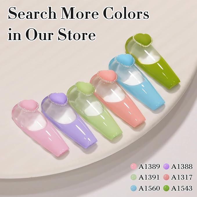 Double Rhythm 0.50 OZ Gel Polish Hema Free Same Color Same Bottle Golden Round Translucent Neutral Natural Milky 15 ML Jelly UV Polish Art DIY at Home (Light Purple-C1388)