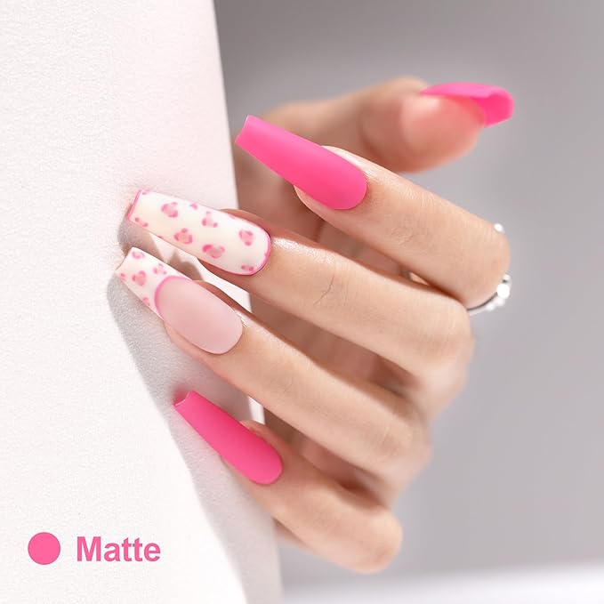 L'UGX Hot Pink Gel Nail Polish - Fall Bright Pink Color, 15ML Long Lasting UV French Tip Gel Colors for Nails Art DIY Manicure & Pedicure at Home Salon Holiday Gifts for Women