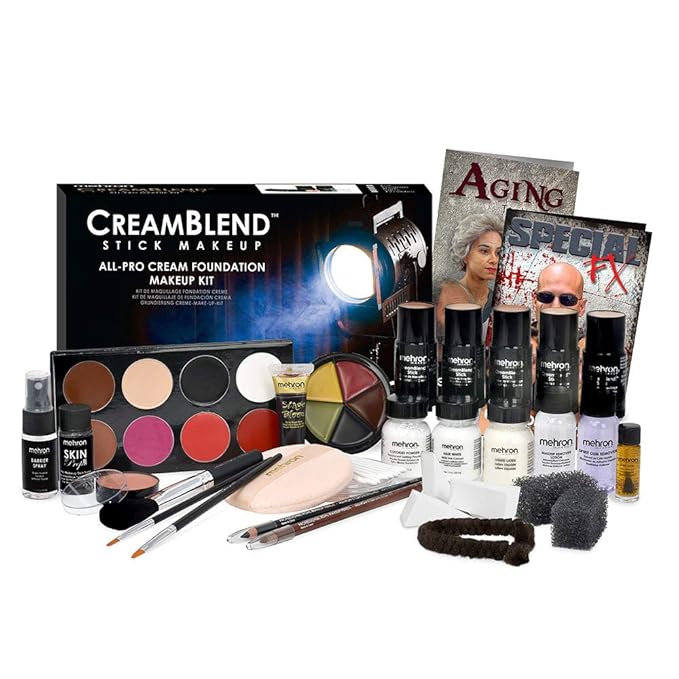 Mehron Makeup Creamblend All-Pro Student Makeup Kit (Dark)-VivaGrace Women