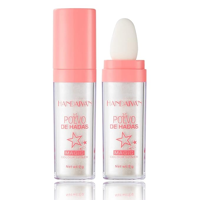 Polvo De Hadas Body Shimmer Glitter Highlighter Powder Makeup,High Gloss Sparkle for Face Body Hair,Create The Most Sparkly And Attractive Glitter Makeup - Pearl White-VivaGrace Women