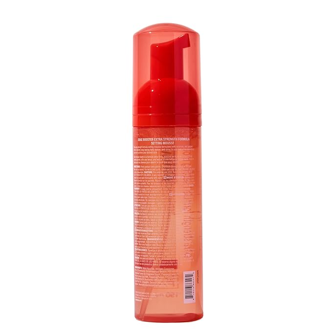 Style Factor EDGE BOOSTER Extra Strength Setting Mousse โ Frizz Control, Extra Volume, and Conditioning โ 6.4oz Orange Ruby Mousse for Curly Hair-VivaGrace Women