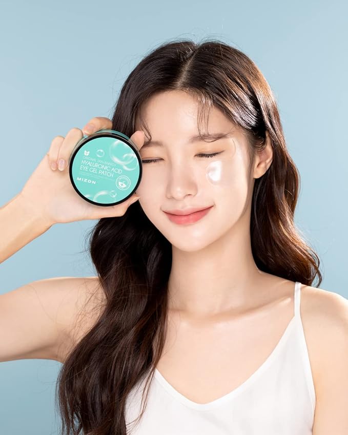 MIZON Triple Hyaluronic Acid Eye Gel Patches – Hydrogel Eye Masks with Seaweed Extract for Deep Hydration, Plumping & Soothing – 60 Pcs Under-Eye Treatment for Dryness & Fine Lines-VivaGrace Women