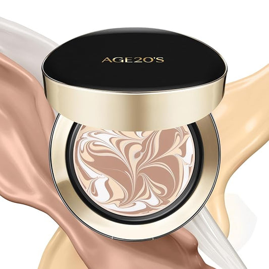 AGE20'S Signature Essence Pact SPF 50+ | Pack of 1 | 23W BEIGE | Cream Foundation, Dewy Finish, Natural Coverage | Korean Cushion Foundation-VivaGrace Women