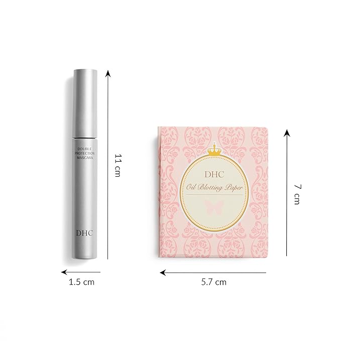 DHC Mascara Perfect Pro Double Protection 0.17 oz. Net wt. and Blotting Paper 2 pack (100 sheets x 2)-VivaGrace Women