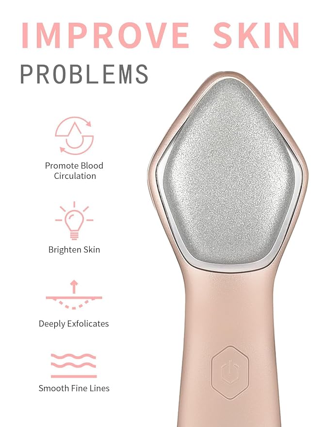 NEWDERMO Microdermabrasion Machine Pro, Large Diamond Electric Microdermabrasion Wand Tool With 3 Levels Frequency for Face Body Exfoliate Skin Care (Pink)-VivaGrace Women