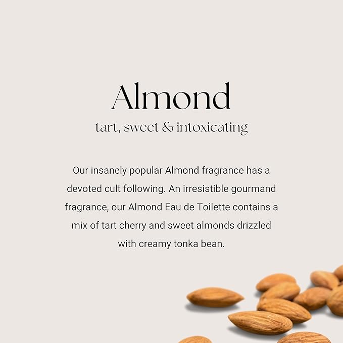 Caswell-Massey Almond Eau de Toilette Discovery, Indulge in the Warm and Inviting Scent of Almond, Cherry & Sandalwood, Sample Size Vial, Perfume for Men & Women, 0.25 Fl Oz-VivaGrace Women