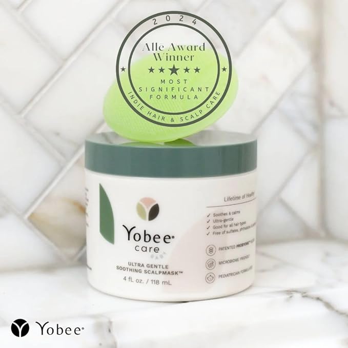 Yobee Ultra Gentle Soothing Scalp Mask - Dry Scalp Treatment Hair Mask Safe For Sensitive Baby Skin - Probiotic Infused - For Sensitive Scalp & Cradle Cap - For Babies, 4 fl oz-VivaGrace Women