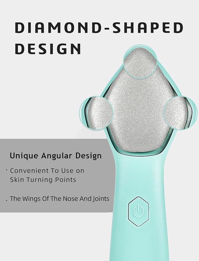 NEWDERMO Microdermabrasion Machine Pro, Large Diamond Electric Microdermabrasion Wand Tool With 3 Levels Frequency for Face Body Exfoliate Skin Care (Green)-VivaGrace Women