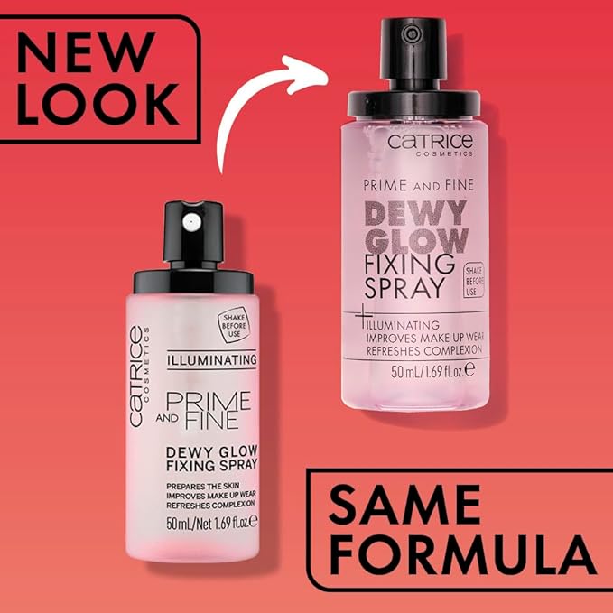 Catrice | Prime & Fine Illuminating Dewy Glow Spray | Transparent and Fast Drying Fixing Spray| Paraben Free & Vegan | Cruelty Free (Pack of 1)-VivaGrace Women
