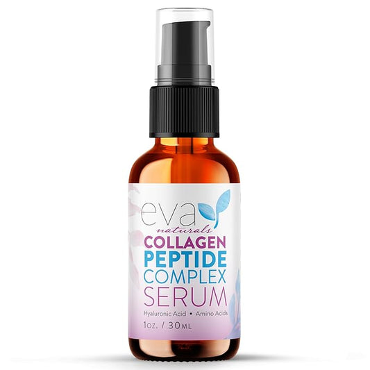 Collagen Peptide Serum for Face – Anti Aging Facial Treatment with Peptides & Hyaluronic Acid – Gentle Formula for Sensitive Skin, Microneedling Pen, Derma Roller, Skin Firming & Hydrating (1 Oz)-VivaGrace Women