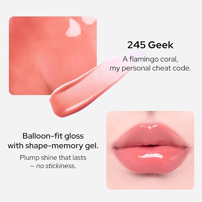 Unseen Balloon Tint, 6 Colors Set for All Skin Types. Buildable Color, Long Lasting Glossy Lip Stains, Lightweight Lip Gloss Make up (GEEK, 1 Oz)-VivaGrace Women
