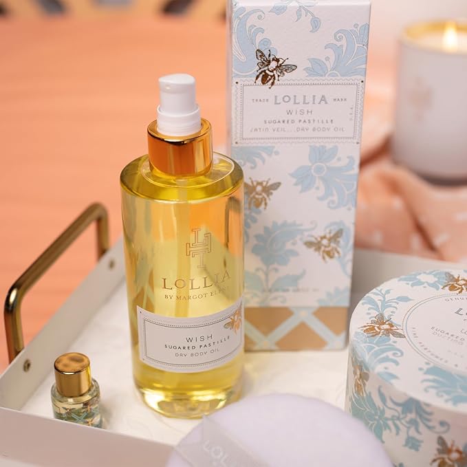 LOLLIA Wish Dry Body Oil, 6.8 Fl. Oz. – Sugared Pastille – Women’s, Scented, Moisturizing, Dry Body Oil for Women, For All Skin Types-VivaGrace Women