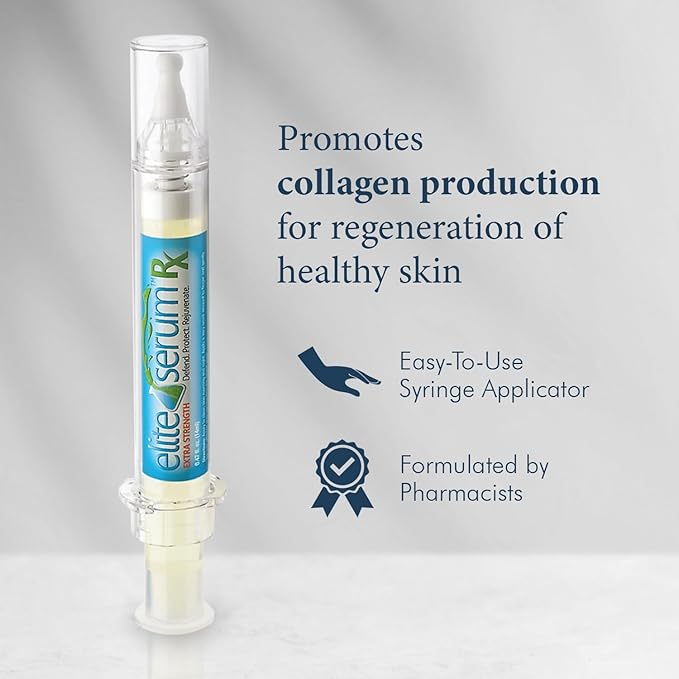 Elite Serum Rx - Anti Aging Under Eye Serum for Dark Circles and Puffiness with 8 Patented Peptides - Extra Strength Lifting and Firming Treatment for Wrinkle Repair and Eye Bag Removal-VivaGrace Women