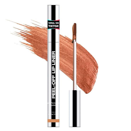 Peel Off Lip Liner Stain - Long Lasting Natural Lip Stain Transfer-proof Lip Liner, Moisturizing Waterproof Lip Gloss Stain, Highly Pigmented Color for All Skin, Ideal Gifts for Women (Nude Pink)-VivaGrace Women