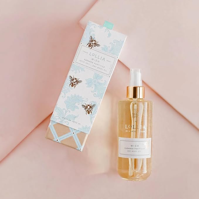 LOLLIA Wish Dry Body Oil, 6.8 Fl. Oz. – Sugared Pastille – Women’s, Scented, Moisturizing, Dry Body Oil for Women, For All Skin Types-VivaGrace Women