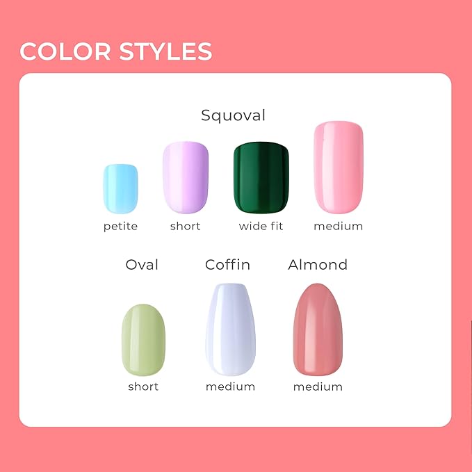 KISS imPRESS No Glue Mani Press On Nails, Color, 'Peevish Pink', Pink, Short Size, Squoval Shape, Includes 30 Nails, Prep Pad, Instructions Sheet, 1 Manicure Stick, 1 Mini File