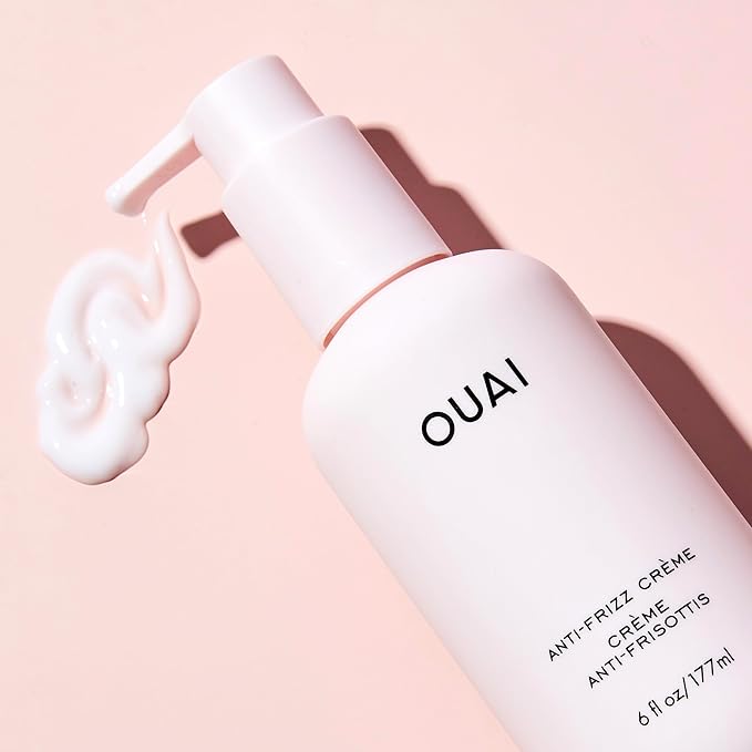 OUAI Anti Frizz Cream - Moisturizing Hair Cream with Frizz Control & Heat Protection - Provides Lasting Hydration with Jackfruit & Beetroot Extract - Paraben, Phthalate & Sulfate Free (6 oz)-VivaGrace Women