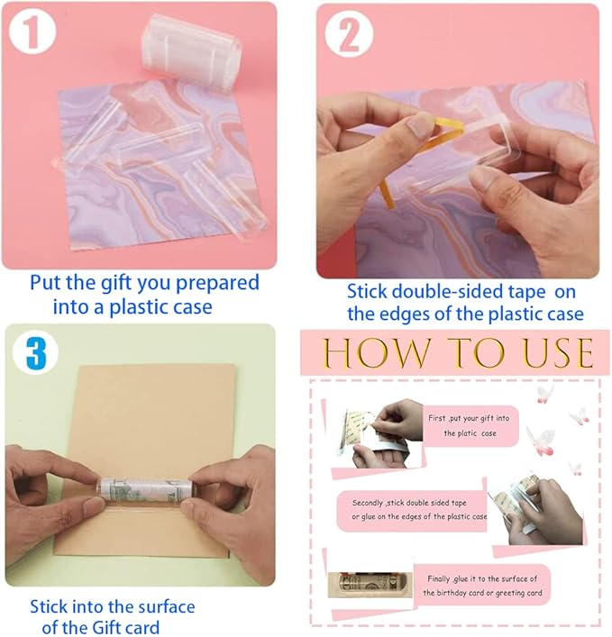 WESAPPINC Clear Chapstick Pouch Plastic Lip Balm Pouches for Gift Cards & Money Cards,Lip Balm Plastic Cover with Adhesive (60PACK)-VivaGrace Women