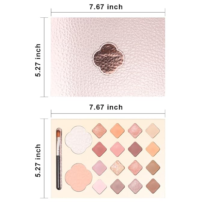 18 Girds Colorful Matte Shimmer Eyeshadow Palette for Eye Makeup,High Pigmented Eye Shadow Primers Powder Palet de sombras de ojos-VivaGrace Women