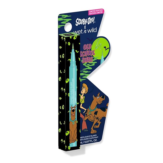 wet n wild Scooby Doo Old School Swag Shimmer Liquid Eyeliner – Glitter-Infused Formula for Bold Eye Looks, Easy Glide Precision Tip, Cruelty-Free & Vegan - Zoinks