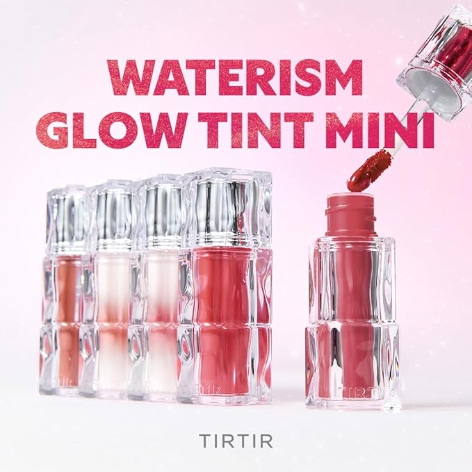 TIRTIR [*Mini Size Waterism Tinted Lip Gloss #07 Cassis Plum, 0.06 Fl Oz – Kiss Ready Lipgloss, 12H Long Lasting Non Sticky Natural Tinted Glow Korean Multiuse Cheek and Lip Tint for Women gift-VivaGrace Women