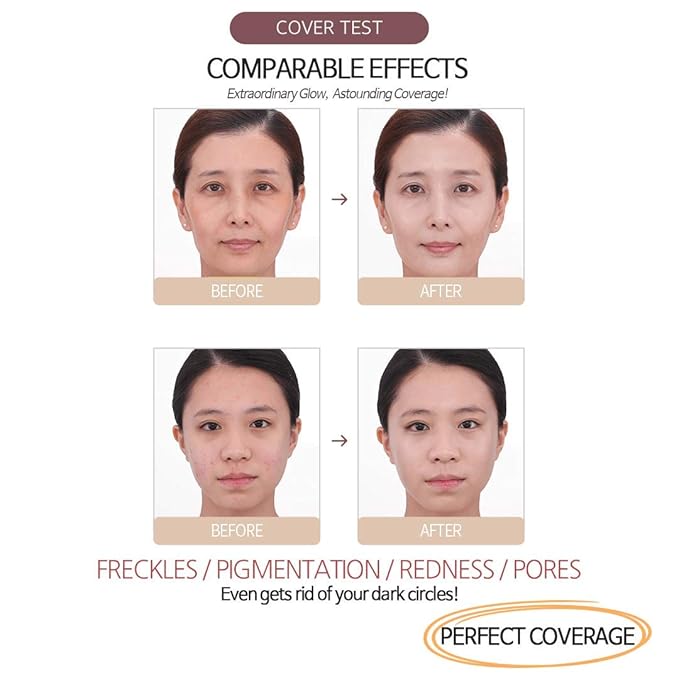MIBA Ion Calcium Foundation Double Cushion RX 25 g / 0.88 oz Big Cushion SEASON2 Long Lasting Effect for Dewy Skin. Skin moisturizing. Skin tightening relief. Fine coverage. Smooth adhesion (No 23)-VivaGrace Women