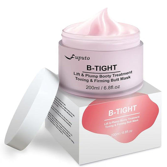 B-TIGHT Body Cream, 200ml Leave-On Booty Enhancing Mask, Firming & Moisturizing Cream, Leave-On Cellulite Mask - Improves Skin Tightness in Buttock Area, Lift sagging skin - 6.76 oz-VivaGrace Women