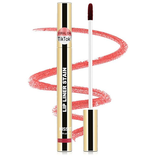 KISSIO Lip Liner Stain,Peel Off Lip Liner,Transfer Proof,Long Lasting and Waterproof,Lips Tint Tattoo,Natural Makeup Stain,Matte Finish,Berry-VivaGrace Women