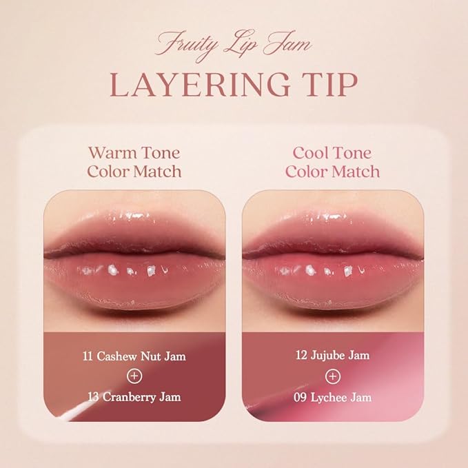 dasique Fruity Lip Jam (#12 Jujube Jam) | High-shine finish | Moisturizing | Vegan, Cruelty Free | Lip Balm-VivaGrace Women