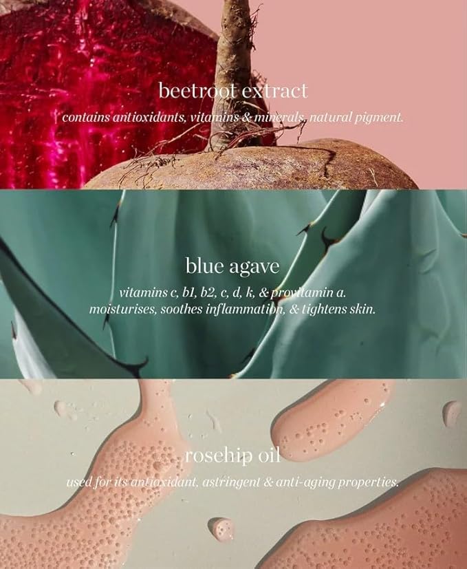 Ere Perez - Natural Beetroot Cheek + Lip Tint | Water-Resistant, Long-Lasting, Hydrating, Vibrant | Blue Agave, Rosehip Oil, Vitamin E | Vegan, Cruelty-Free, Clean Beauty (Fun-Pink)-VivaGrace Women