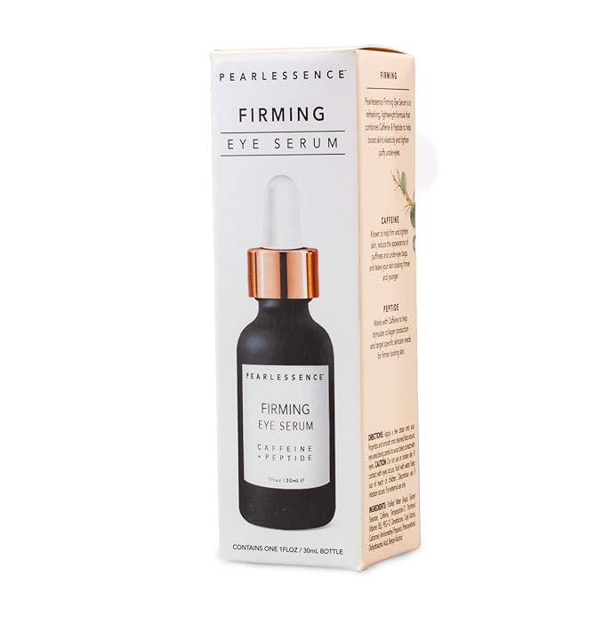 Pearlessence Firming Eye Serum with Caffeine + Peptide – Rejuvenates Puffy Eyes & Reduces Under Eye Bags | Made in USA & Cruelty Free (1oz)-VivaGrace Women
